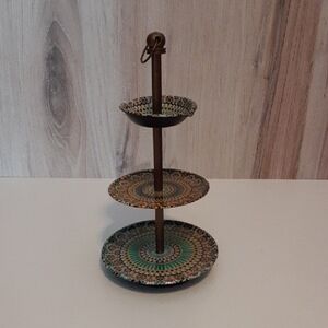 Three-Tiered Mosaic Stand